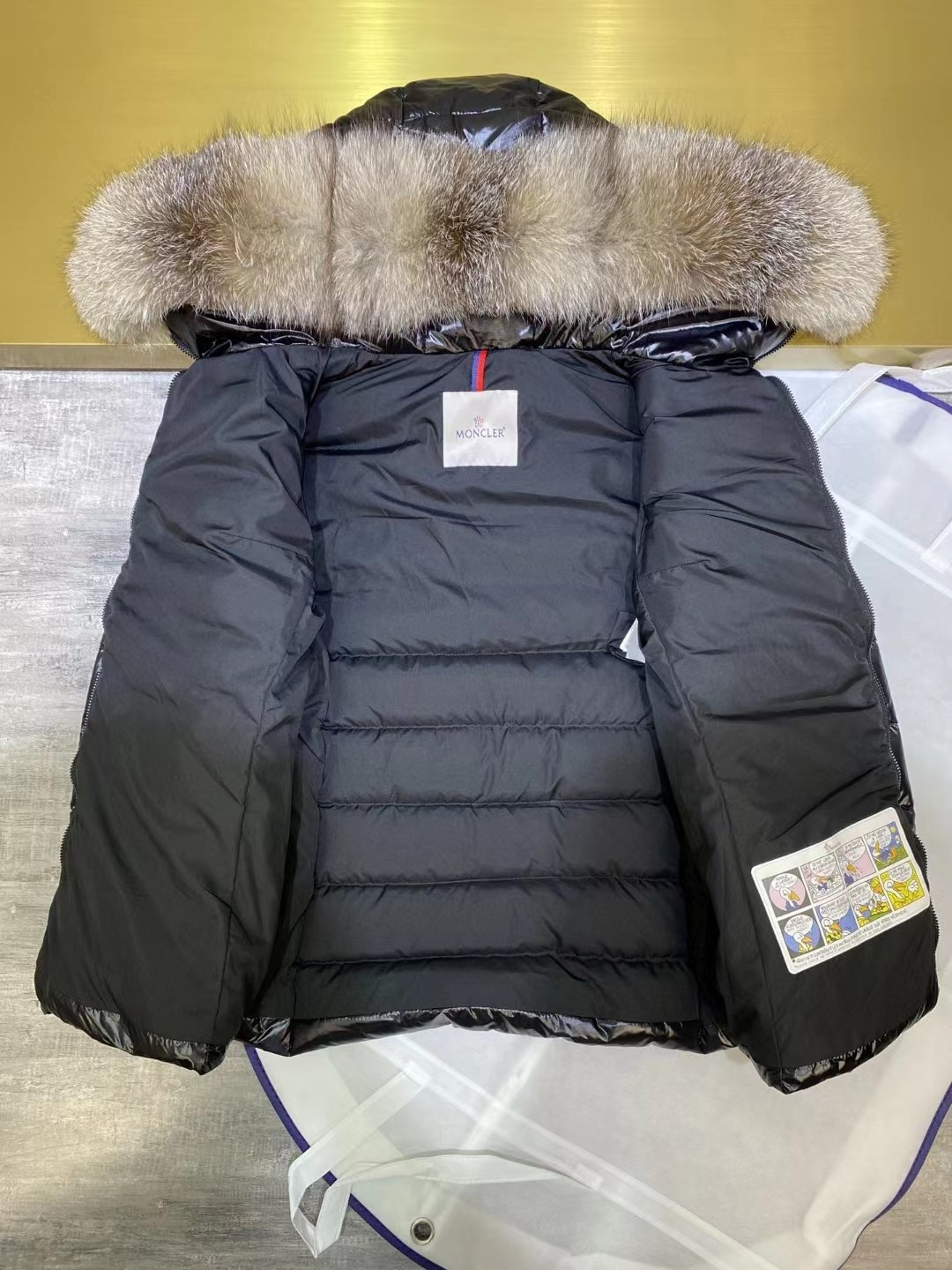 ️新款女中长和短款毛领连帽收腰带羽绒服(图6)